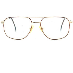 Vintage Monsieur Dan 054 gold Pilot Metal Sunglasses Italy FRAMES ONLY H14338